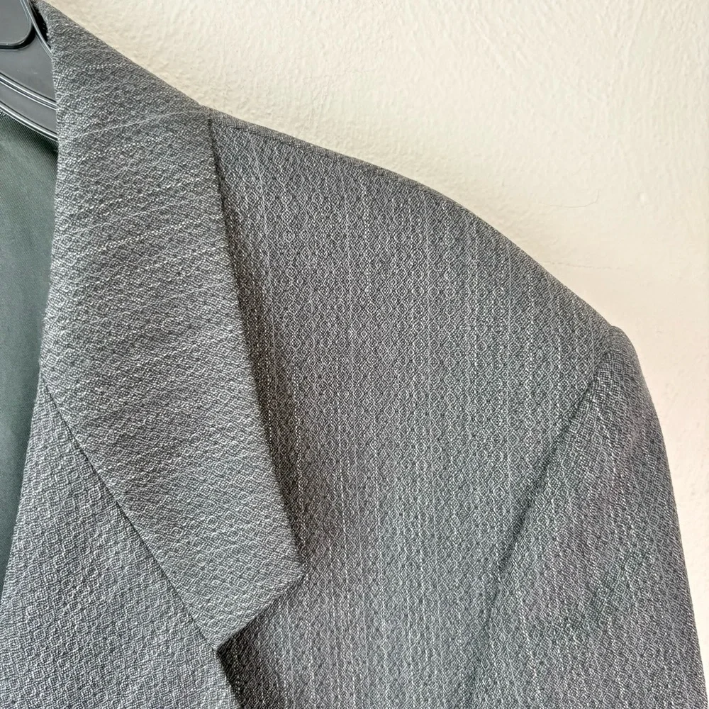 Vintage Yves St Laurent Gray Pure Wool Blazer